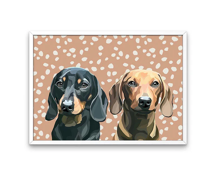 Custom Framed Double Pet Portrait - Image 4