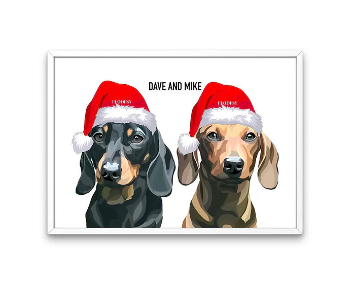 Custom Framed Double Pet Portrait - Image 8