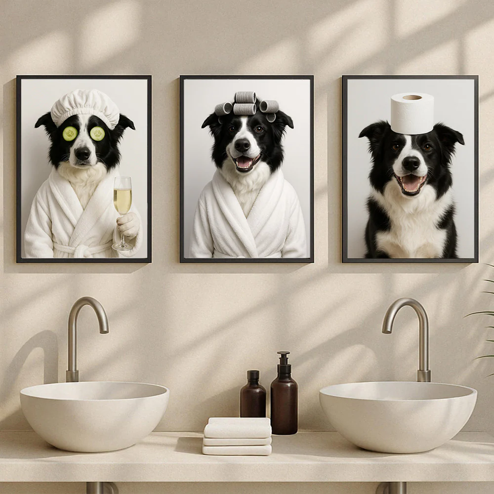 Custom Funny Pet Bathroom Wall Art - Image 6