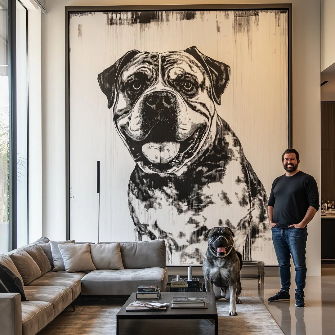 Custom Pet Portrait - Black & White Style - Image 3