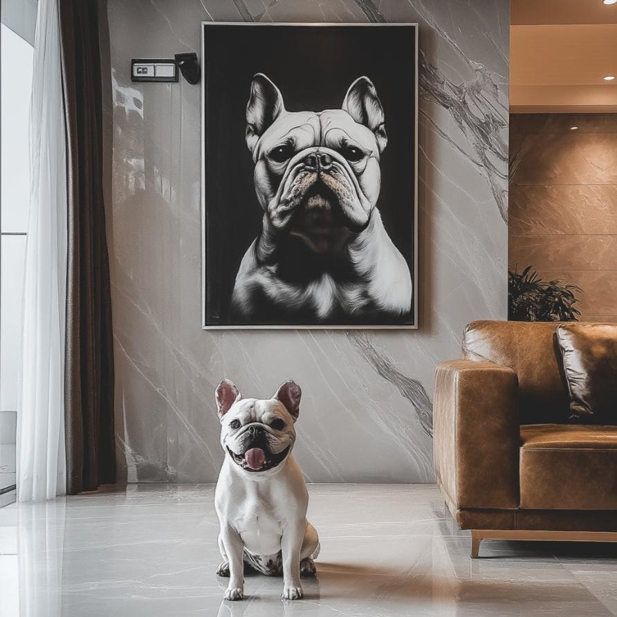 Custom Pet Portrait - Black & White Style - Image 4