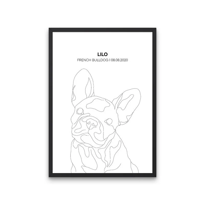 Hand Painted Pet Portrait Frame