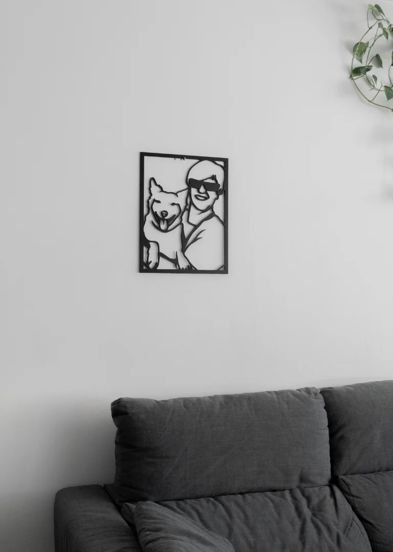 Custom Portrait Outline Metal Sign - Image 12