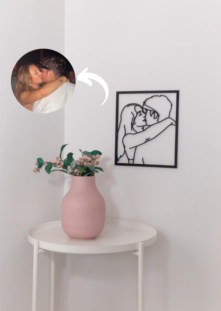 Custom Portrait Outline Metal Sign - Image 3