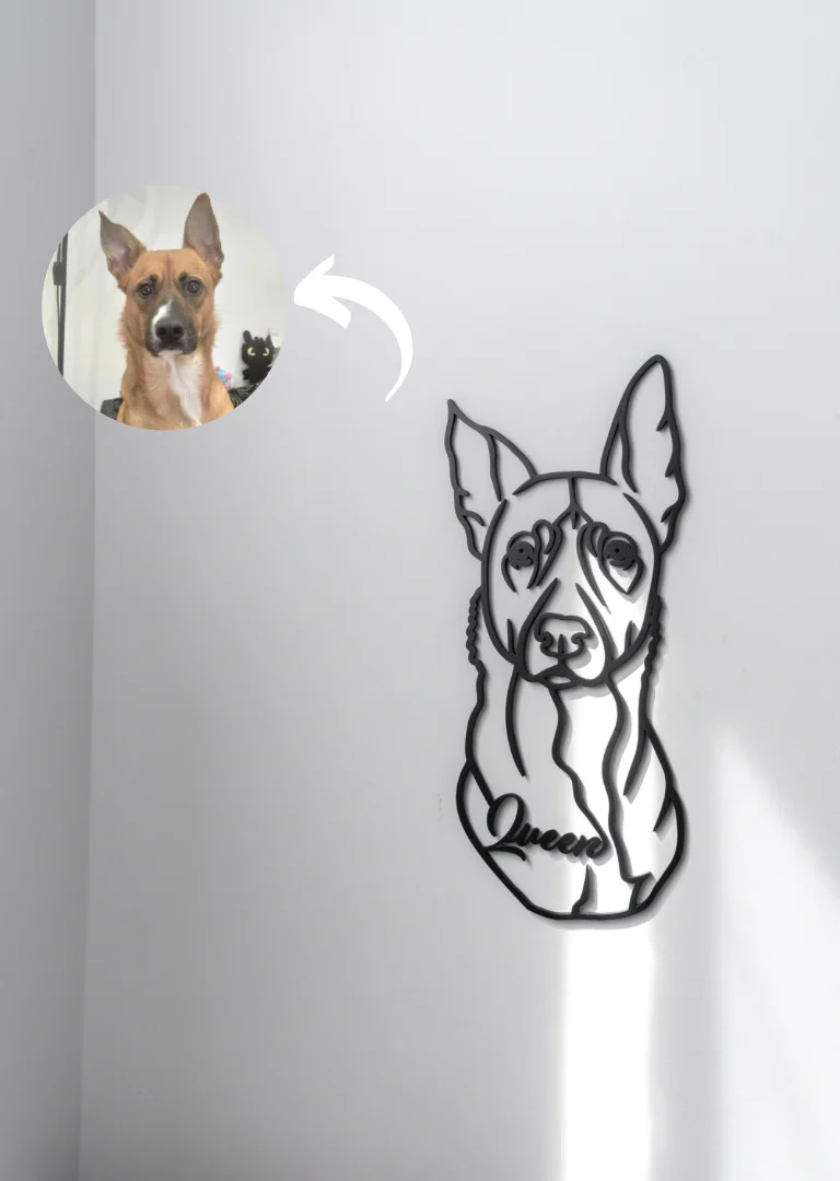 Custom Portrait Outline Metal Sign - Image 5