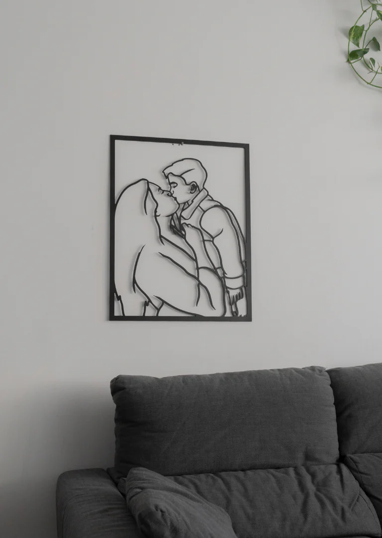 Custom Portrait Outline Metal Sign - Image 7