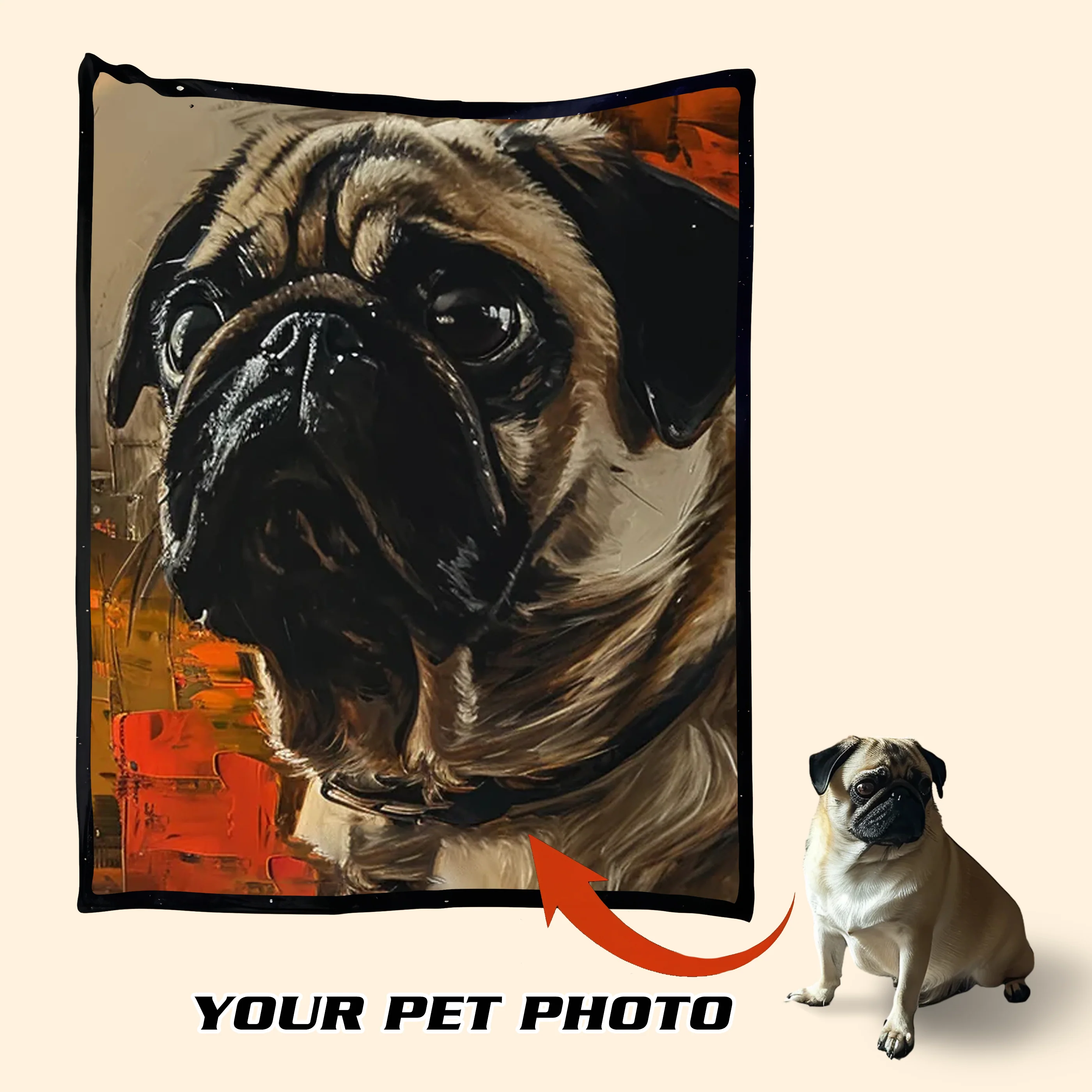 Customize Your Pet’s Exclusive Oil Painting Blanket - Image 6
