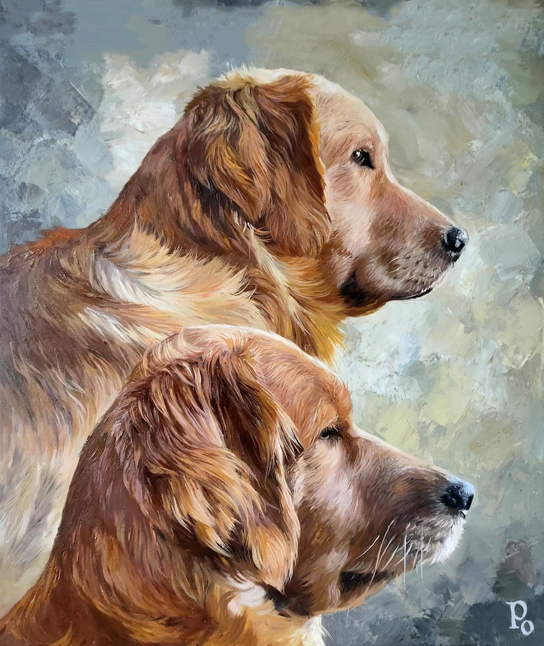 Oil painting commission, Custom oil portrait, Custom dog oil painting - Image 3