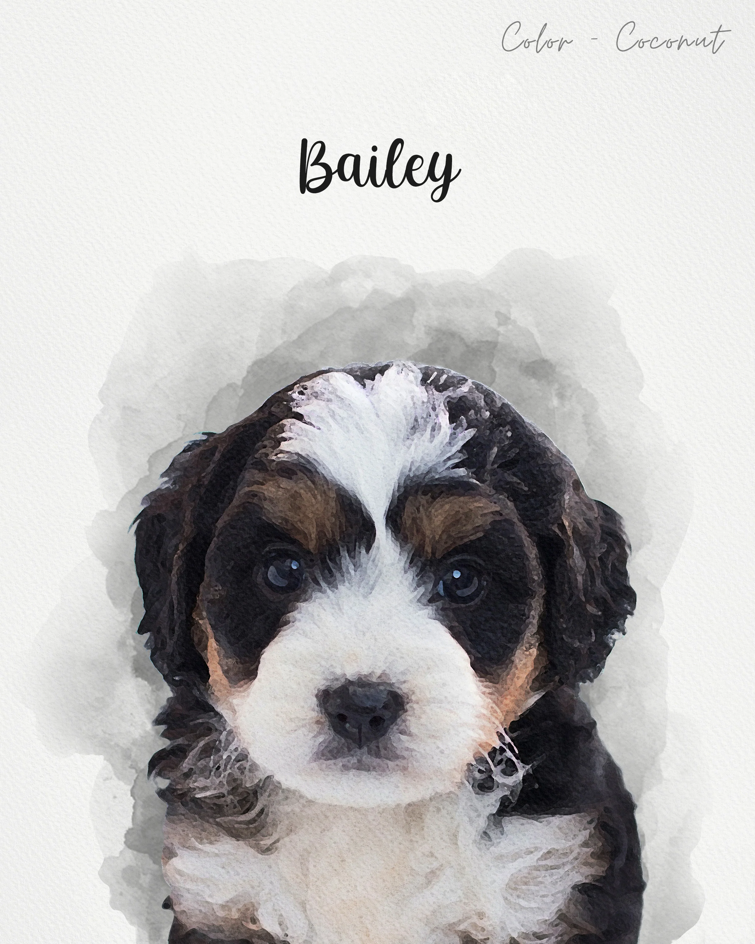 Watercolor Pet Portrait Photo Personalized Handmade Canvas Gift For Girlfriend Pet Memorial - Image 4